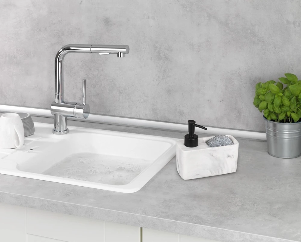 RESA MARBLE indų skysčių dozatorius su kempinės skyreliu, WENKO