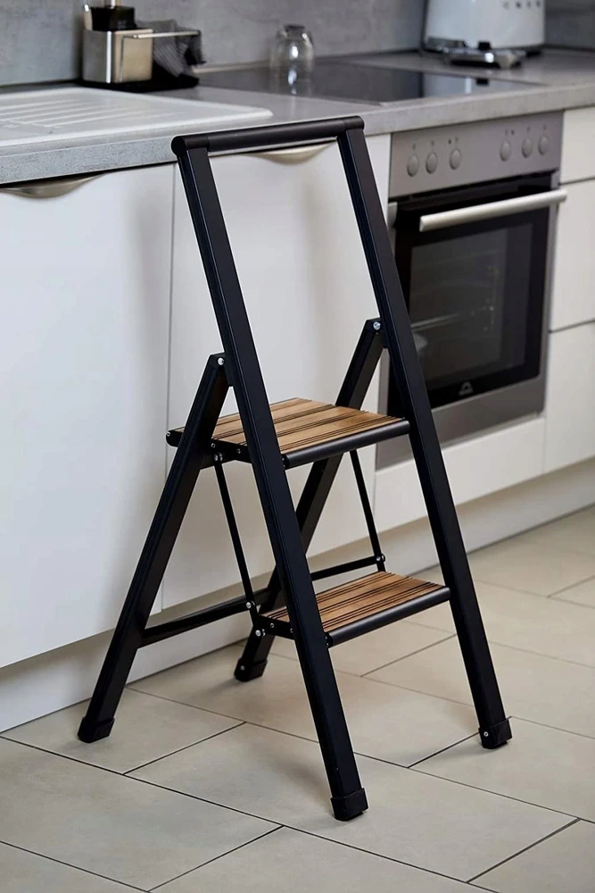 Folding ladder juodas, 2 degrees, WENKO