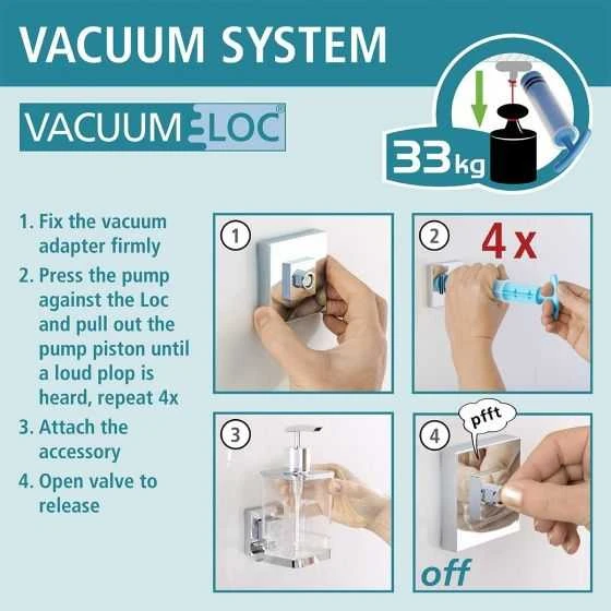 Vonios kabykla QUADRO, Vacuum-Loc, WENKO