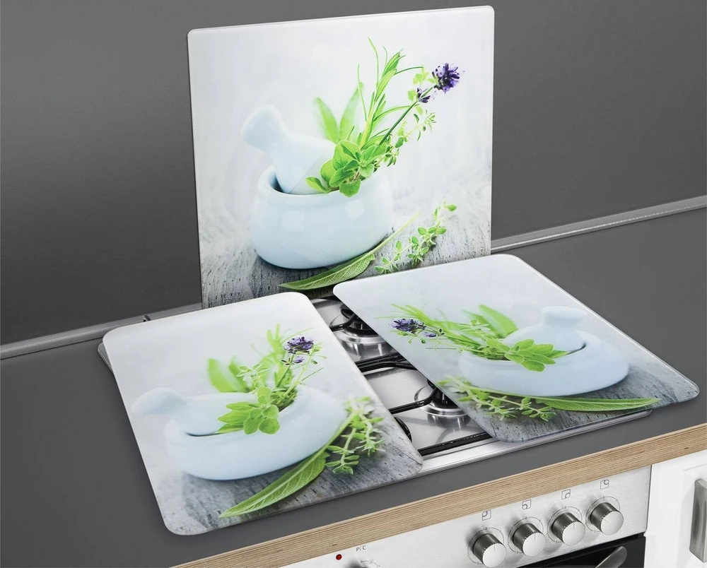 Stiklinės lėkštės HERB GARDEN viryklei - 2 vnt, WENKO