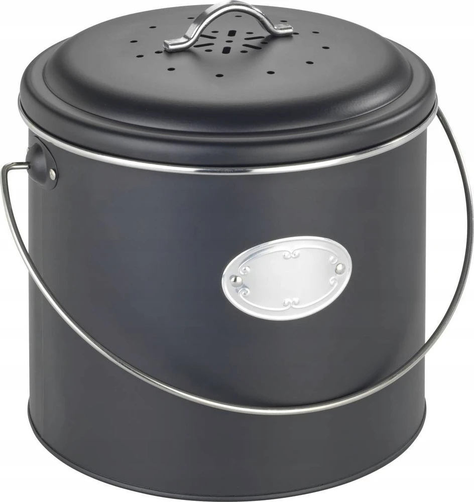 Komposto krepšelis, 3 keičiami kvapus neutralizuojantys filtrai, 6 l, Nero, WENKO