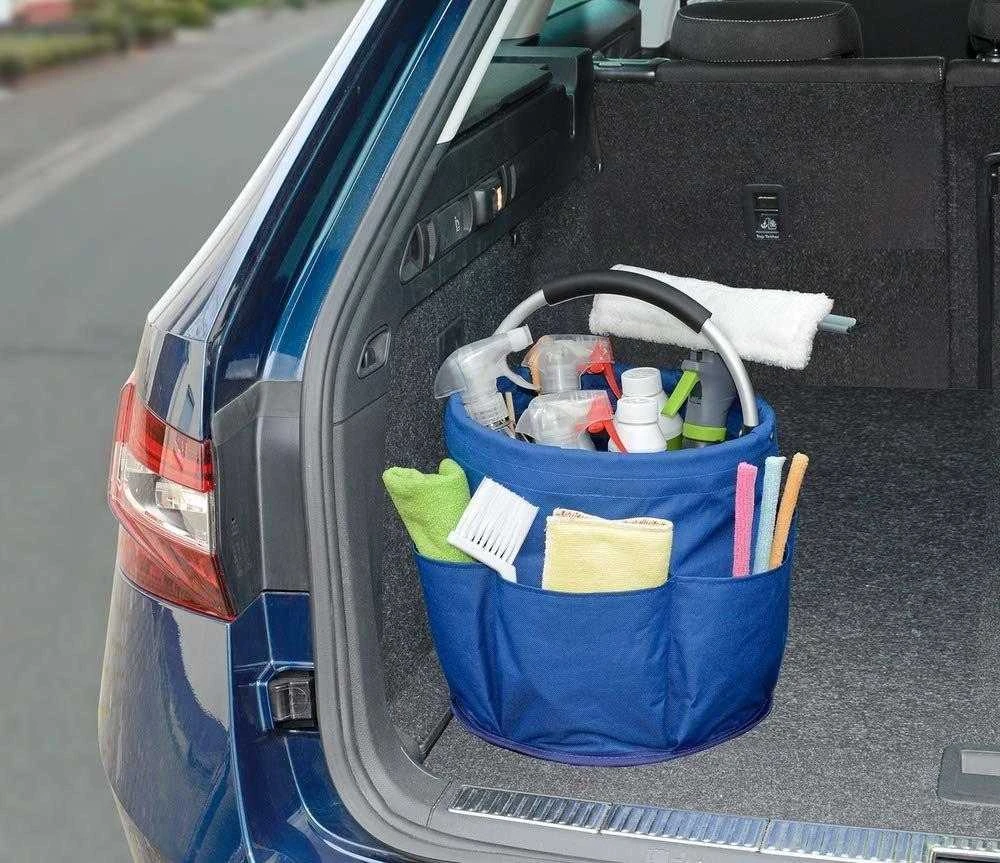 Wenko Mėlyna Valymo maišelis CADDY, universalus laikiklis, tamsiai mėlynos spalvos