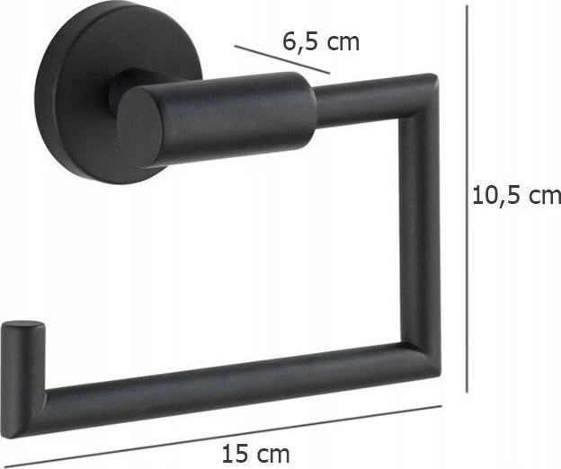 Toilet paper holder BOSIO juodas, WENKO