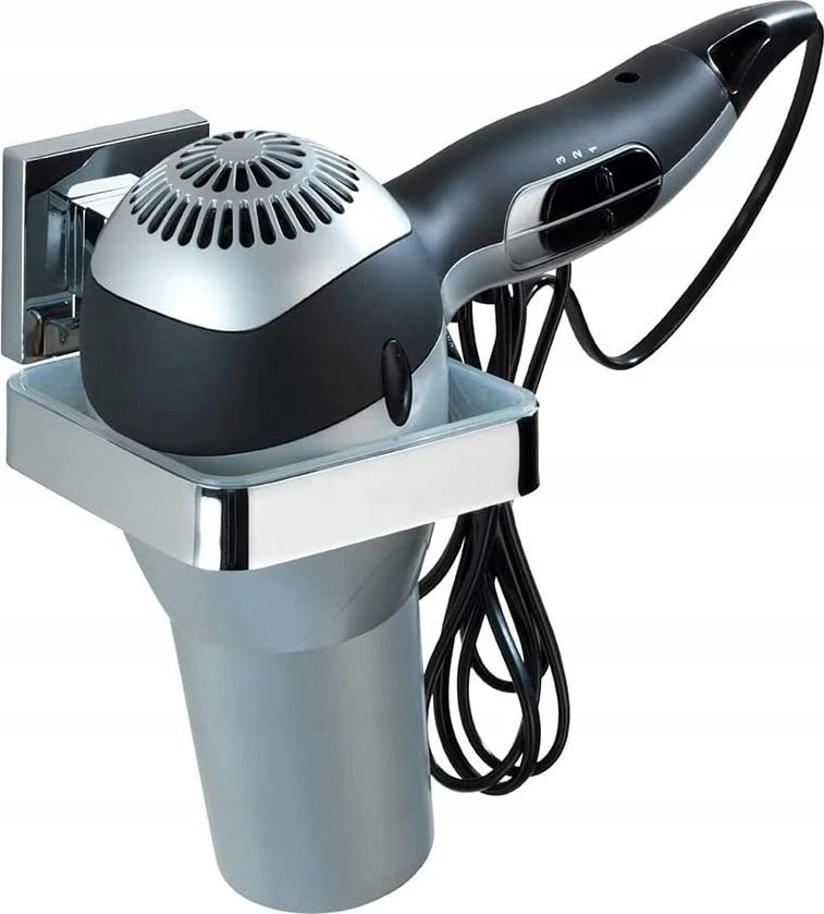 Plaukų džiovintuvas holder QUADRO, Vacuum-Loc, stainless steel, WENKO