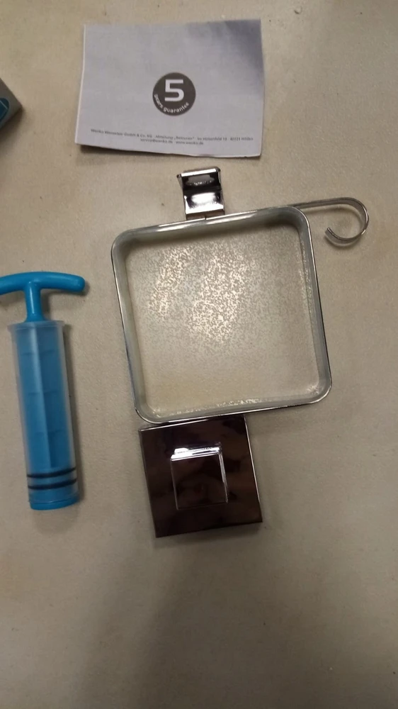 Plaukų džiovintuvas holder QUADRO, Vacuum-Loc, stainless steel, WENKO