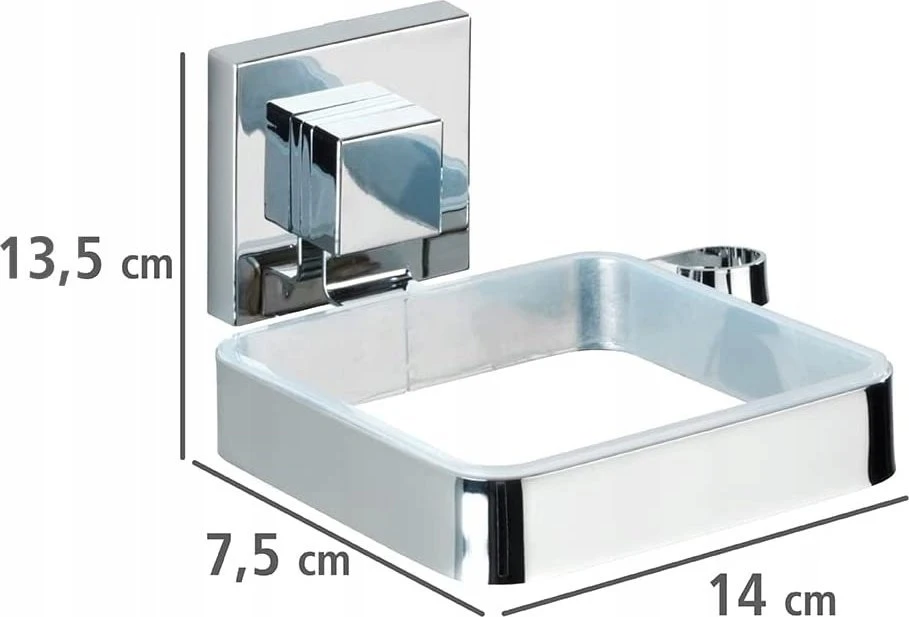 Plaukų džiovintuvas holder QUADRO, Vacuum-Loc, stainless steel, WENKO