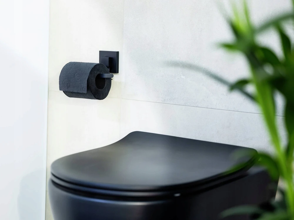 Wenko QUADRO metalinis popieriaus laikiklis, montavimas be gręžimo
