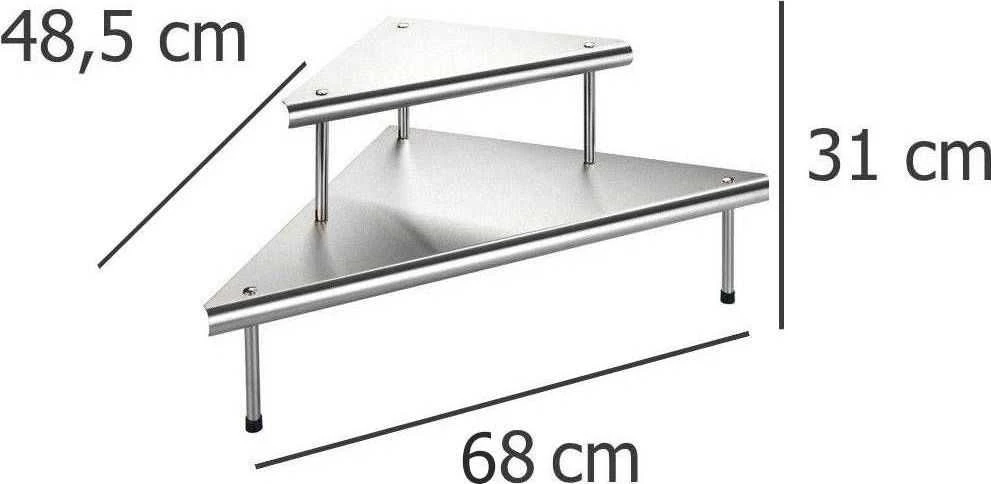 Wenko Kampinė virtuvės lentyna Massivo DUO, 2 lygiai