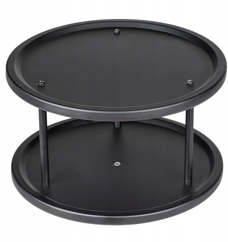 Virtuvės stalviršio organizatorius LAZY SUSAN, dviejų lygių, metalinis, 26,5 x 15,5 x 26,5 cm, WENKO