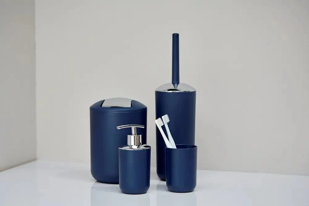 container BRASIL, navy mėlynas + toilet brush, WENKO