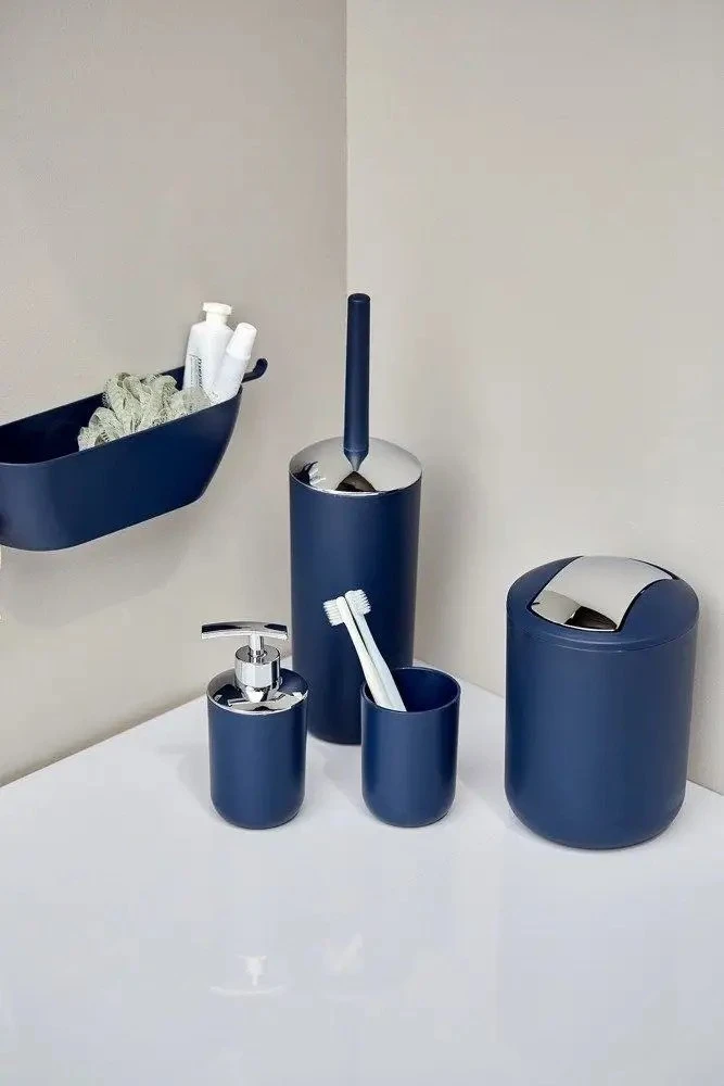container BRASIL, navy mėlynas + toilet brush, WENKO