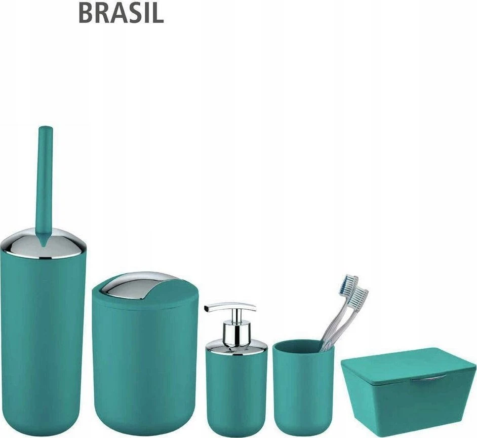 container BRASIL, turquoise + toilet brush, WENKO
