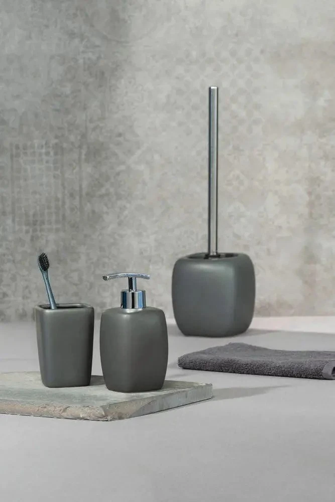 container FARO Pilkas + toilet brush, WENKO