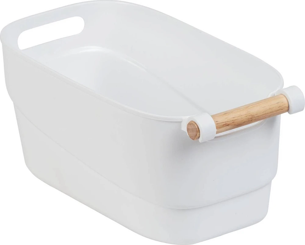 Plastikinis indas su medine rankena, 18 x 15,5 x 33,5 cm, WENKO 54019100