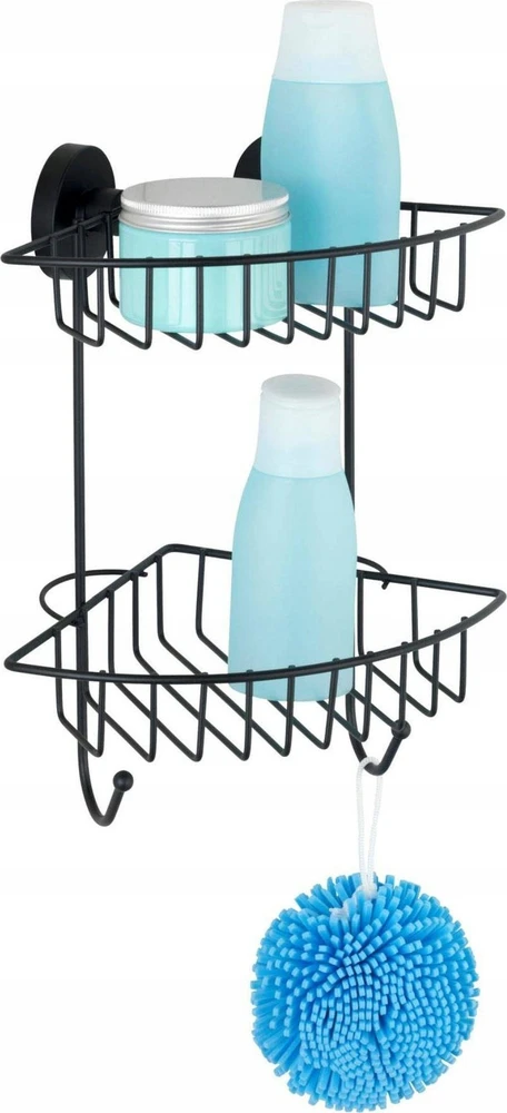 Dušo lentyna BARI Vacuum-Loc, dvipusė, metalinė, juoda, WENKO