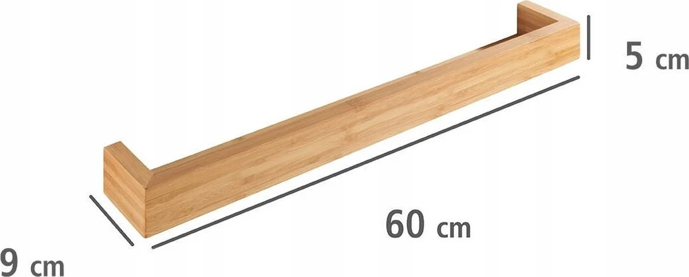 Wenko Bamboo BAMBUSA rankšluosčių kabykla, bambukas, 60 x 9 x 5 cm, VENKO