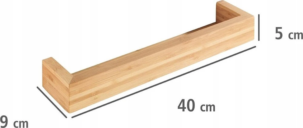 BAMBOO Vonios lentyna, Bambukas, 40 x 9 x 5 cm, WENKO