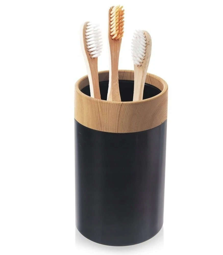 Wenko Orion Vonios puodelis juodas 7,5x11,5 cm - organizatorius dantų šepetėliams