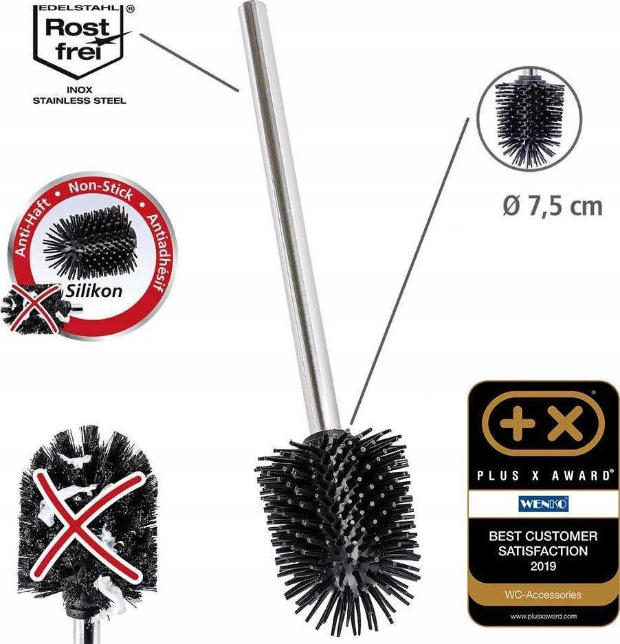 Savaime išsivalantis silikoninis tualeto šepetys ⌀ 7,5 cm, WENKO