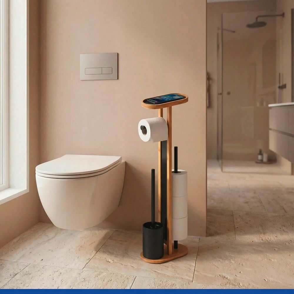 4 viename WC stovas WENKO OREA, su lentynėle telefonui