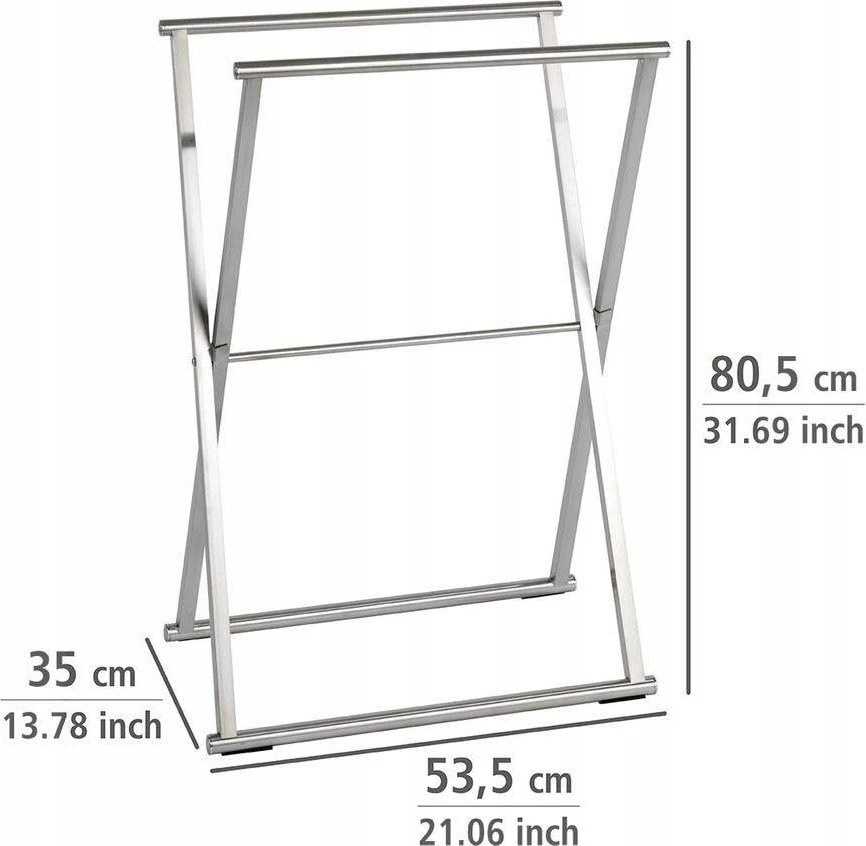 Rankšluostis & Clothes rack, LAVA, Stainless Steel, WENKO
