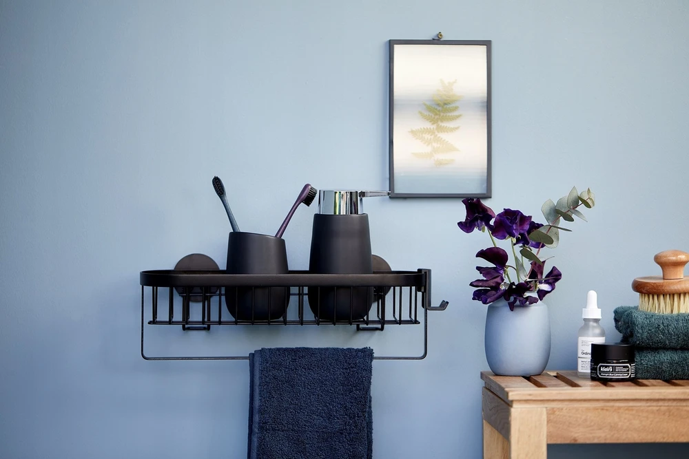 WC šepečių stovas ir tualetinis popierius AVOLA Juodas, Wenko
