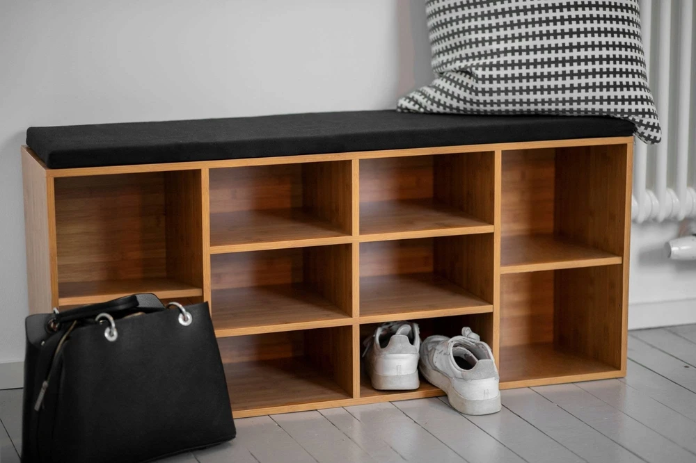 Batams spintelė su audiniu aptraukta sėdyne LOFT, WENKO