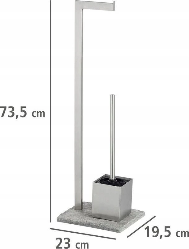 Wenko Tualetinis popierius ir tualetinio šepetėlio laikiklis, GRANITAS - 2 in 1, WENKO