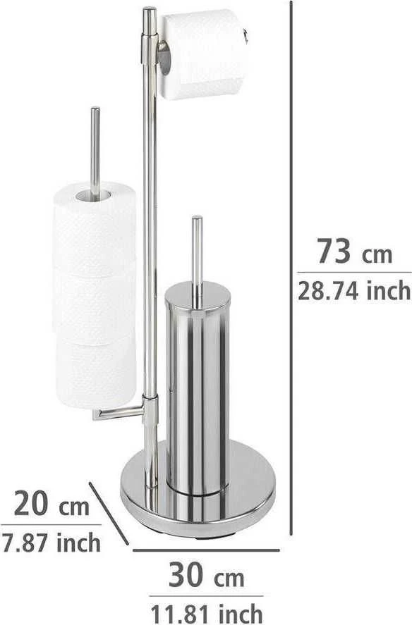 Tualeto popieriaus stovas ir tualeto šepetys, UNIVERSALO NEO - 3 in 1, WENKO