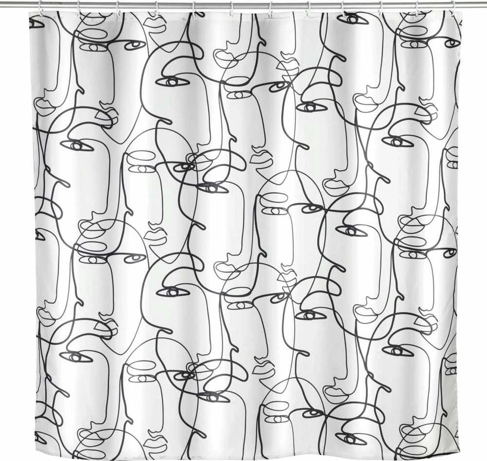 Dušo užuolaidos su pelėsiu apsaugančia danga FACES, 180 x 200 cm, plastikas, WENKO