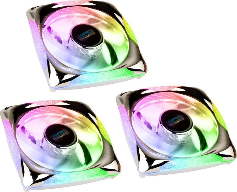 Lamptron PLUTO+ ARGB ventiliatorių rinkinys su RGB apšvietimu