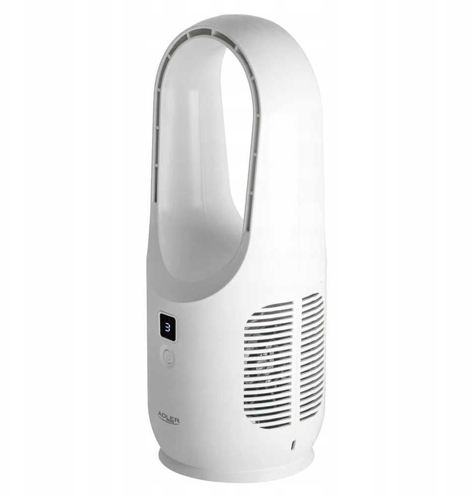 Ventiliatorius Adler Bladeless Rechargeable Fan | AD 7343 | Desk Fan | Diameter 14 cm | Greičių skaičius 3 | Baltas