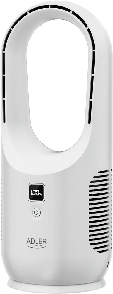 Ventiliatorius Adler Bladeless Rechargeable Fan | AD 7343 | Desk Fan | Diameter 14 cm | Greičių skaičius 3 | Baltas