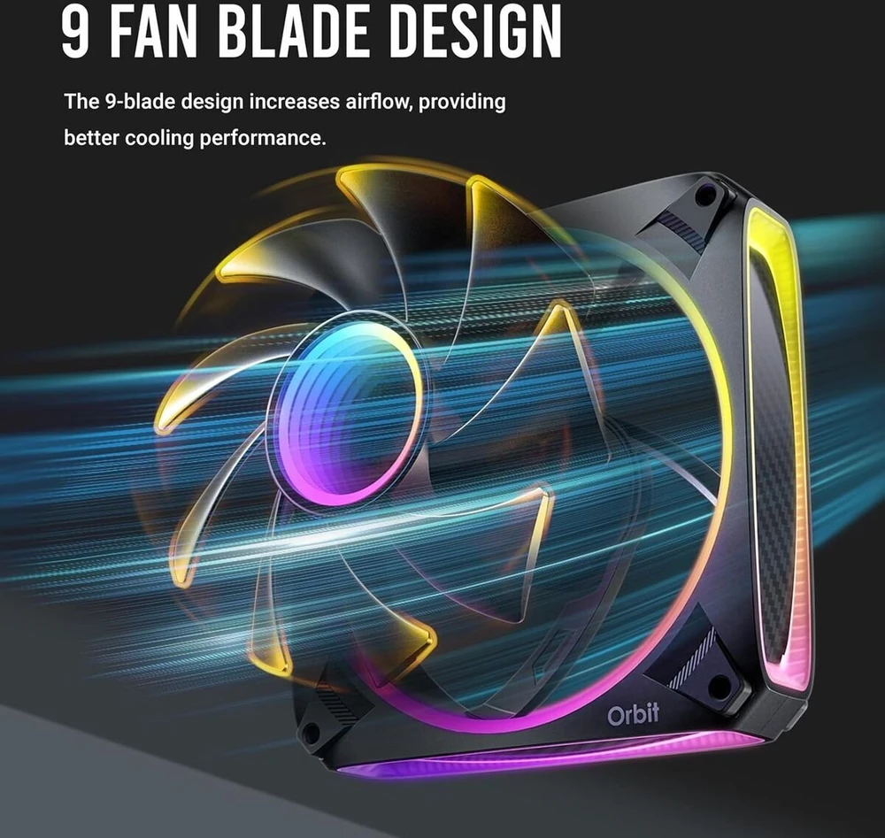Antec Orbit 120 ARGB FAN kompiuterio korpuso ventiliatorius 12 cm Juodas