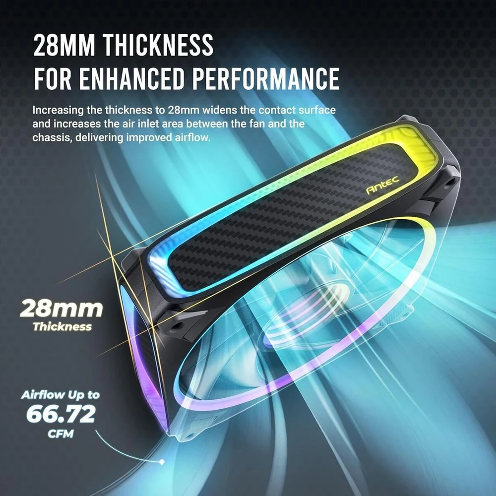 Antec Orbit 120 ARGB FAN kompiuterio korpuso ventiliatorius 12 cm Juodas