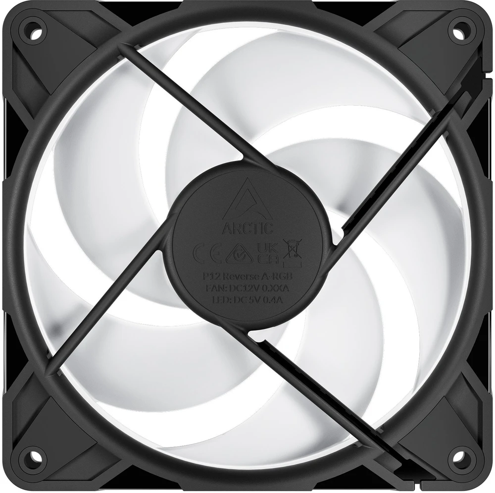 ARCTIC P12 PRO Reverse PWM PST A-RGB korpuso ventiliatorius, 4-pin, 120mm