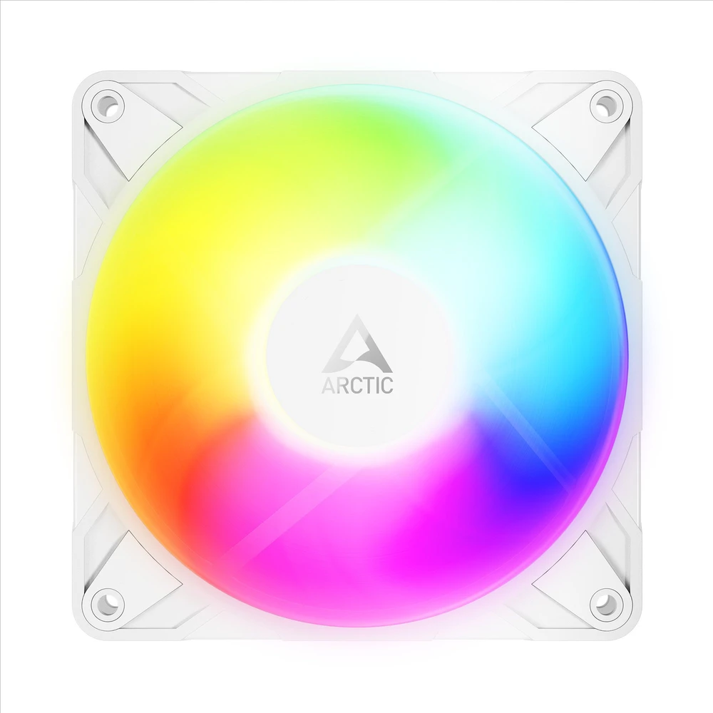 ARCTIC P12 PRO Reverse PWM PST A-RGB korpuso ventiliatorius, 4-pin, 120mm, baltas