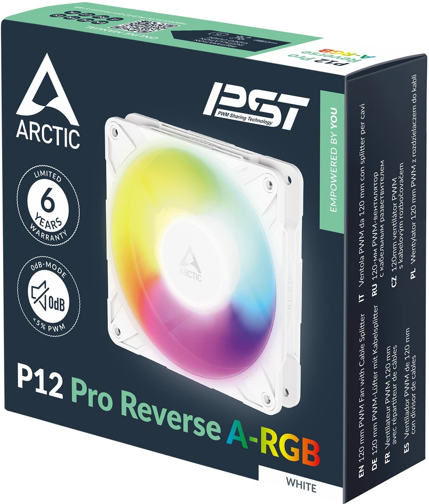 Arctic P12 Pro Reverse ventiliatorius pakuotėje