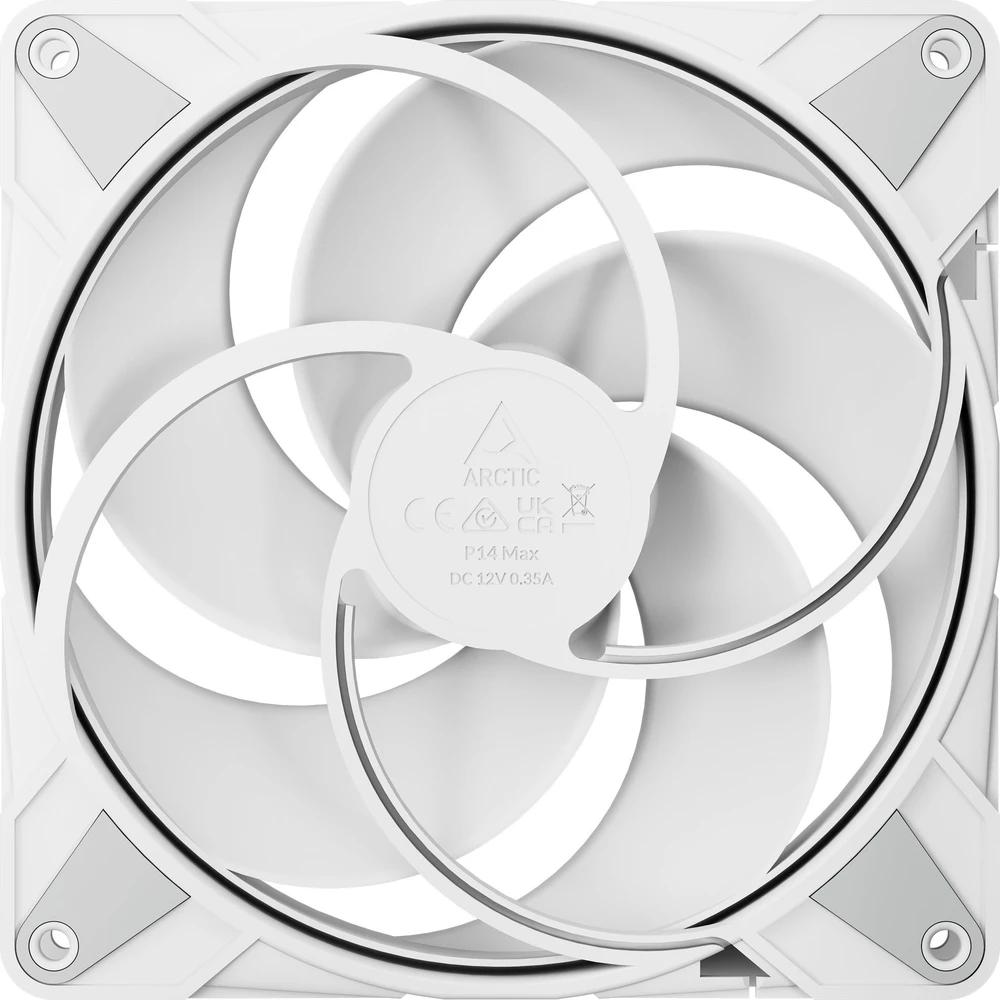 ARCTIC P14 MAX korpuso ventiliatorius, 4-pin, 140mm, baltas