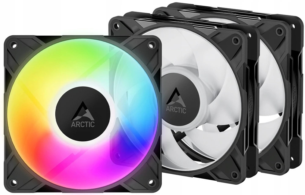 ARCTIC P14 Pro A-RGB PWM-korpuso ventiliatorius – 3er-Pack, 140mm, juodos spalvos