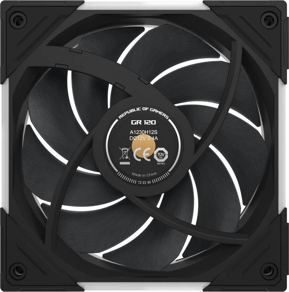 Asus ROG Eurux GR120 ARGB ventiliatorius, 3 vnt. rinkinys, juodas (90DA00J0-B09020)