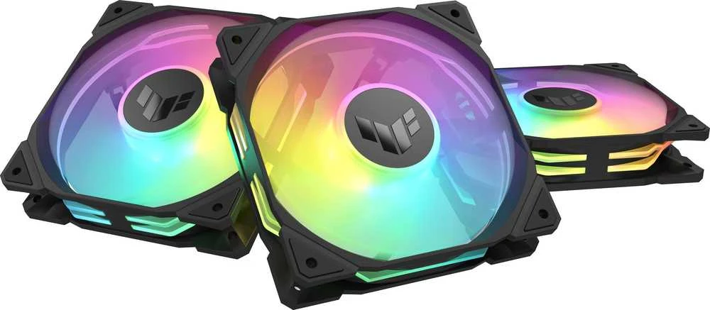 Kompiuterio Ventiliatorių Rinkinys - ASUS TUF Gaming TR120 ARGB Triple Pack Juodas