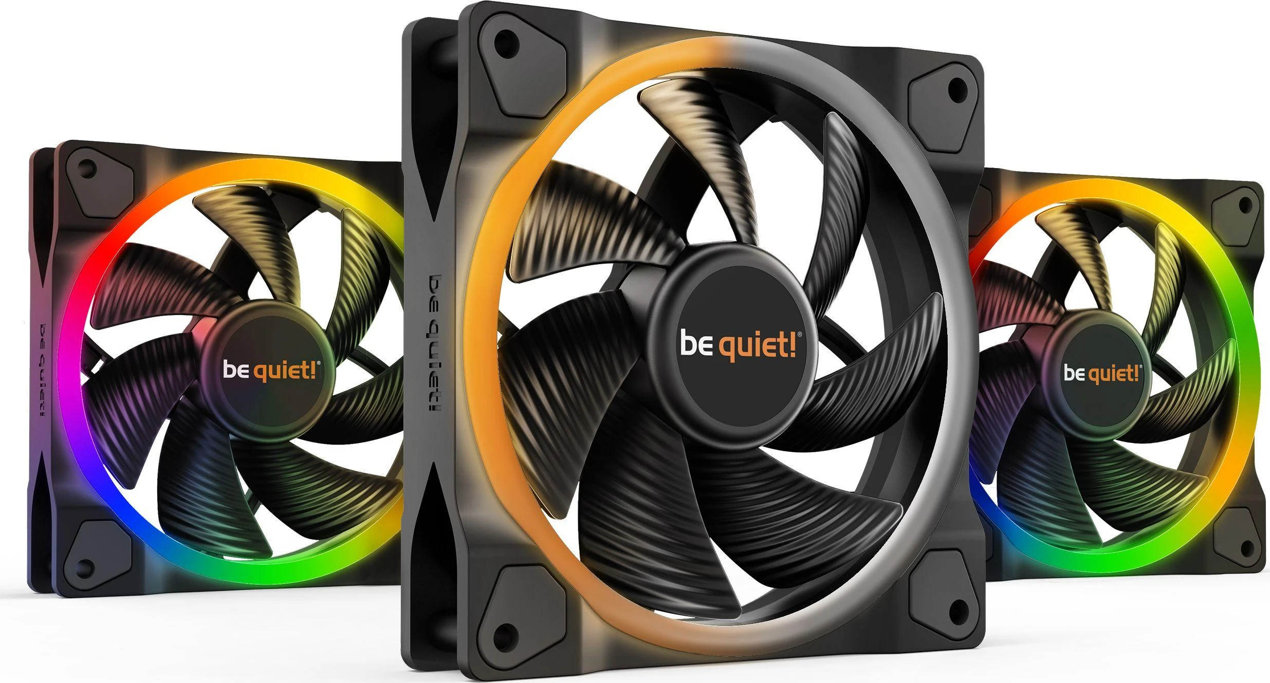 be quiet! LIGHT WINGS 120mm ventiliatoriai su RGB apšvietimu
