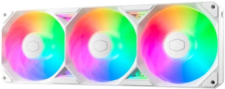 Cooler Master 360mm baltas ventiliatorių blokas su RGB