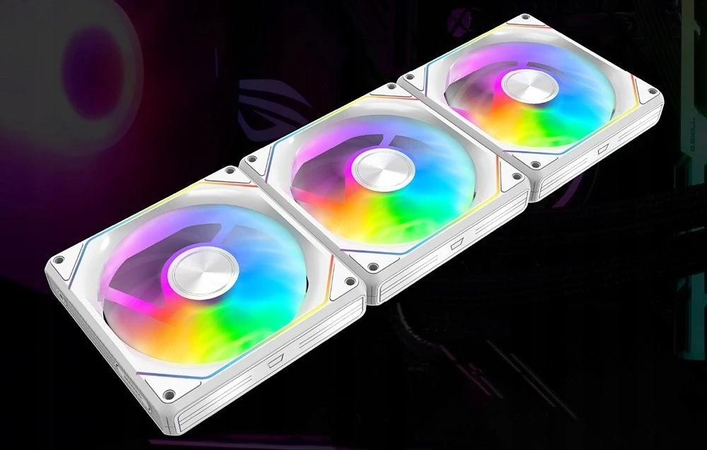 Darkflash Gauss G24 3 viename kompiuterio ventiliatoriai (balti)