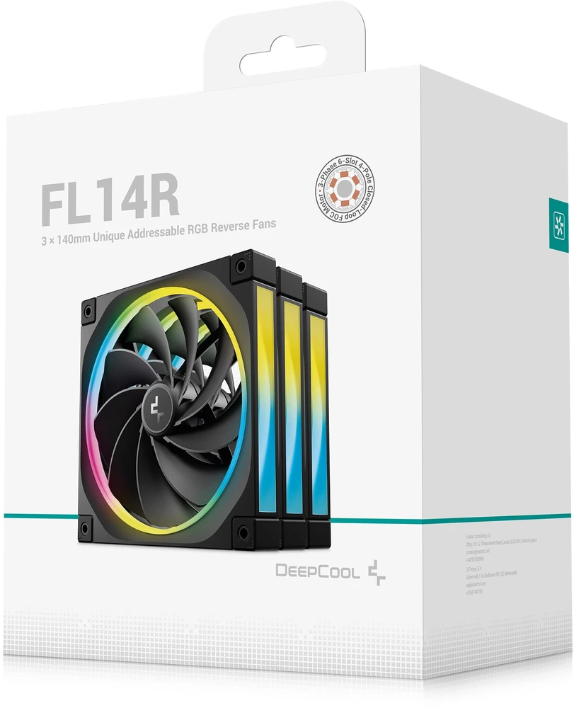 CASE FAN 140MM/3P R-FL14R-BKAPN3-G DEEPCOOL