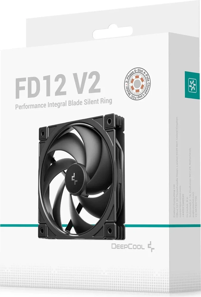 „Deepcool“ aušinimo ventiliatorius | FD12 V2 | Juodas