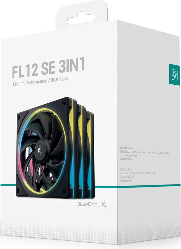 DeepCool FL12 SE 3IN1 Kompiuterio dėklas Fan 12 cm Baltas 3 pc(s)