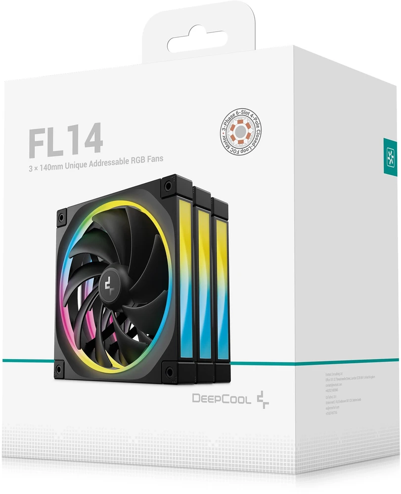 CASE FAN 140MM/3P R-FL14-BKAPN3-G DEEPCOOL