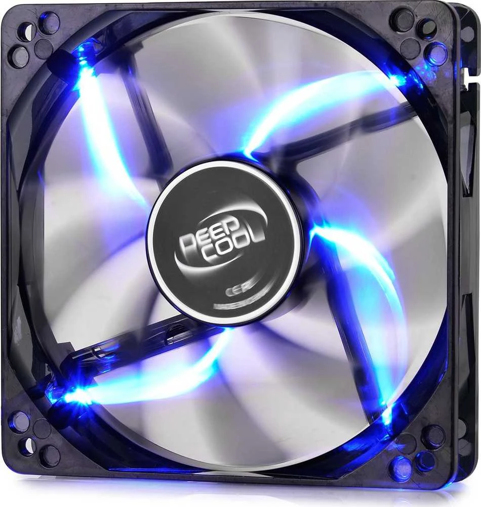 deepcool "Wind Blade 120" pusiau skaidrus ventiliatorius su mėlynu LED apšvietimu